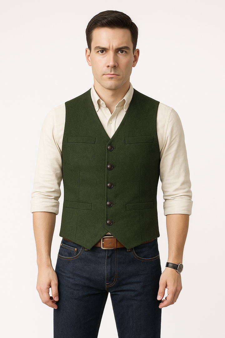 Gilet de blazer élégant sans manches pour homme