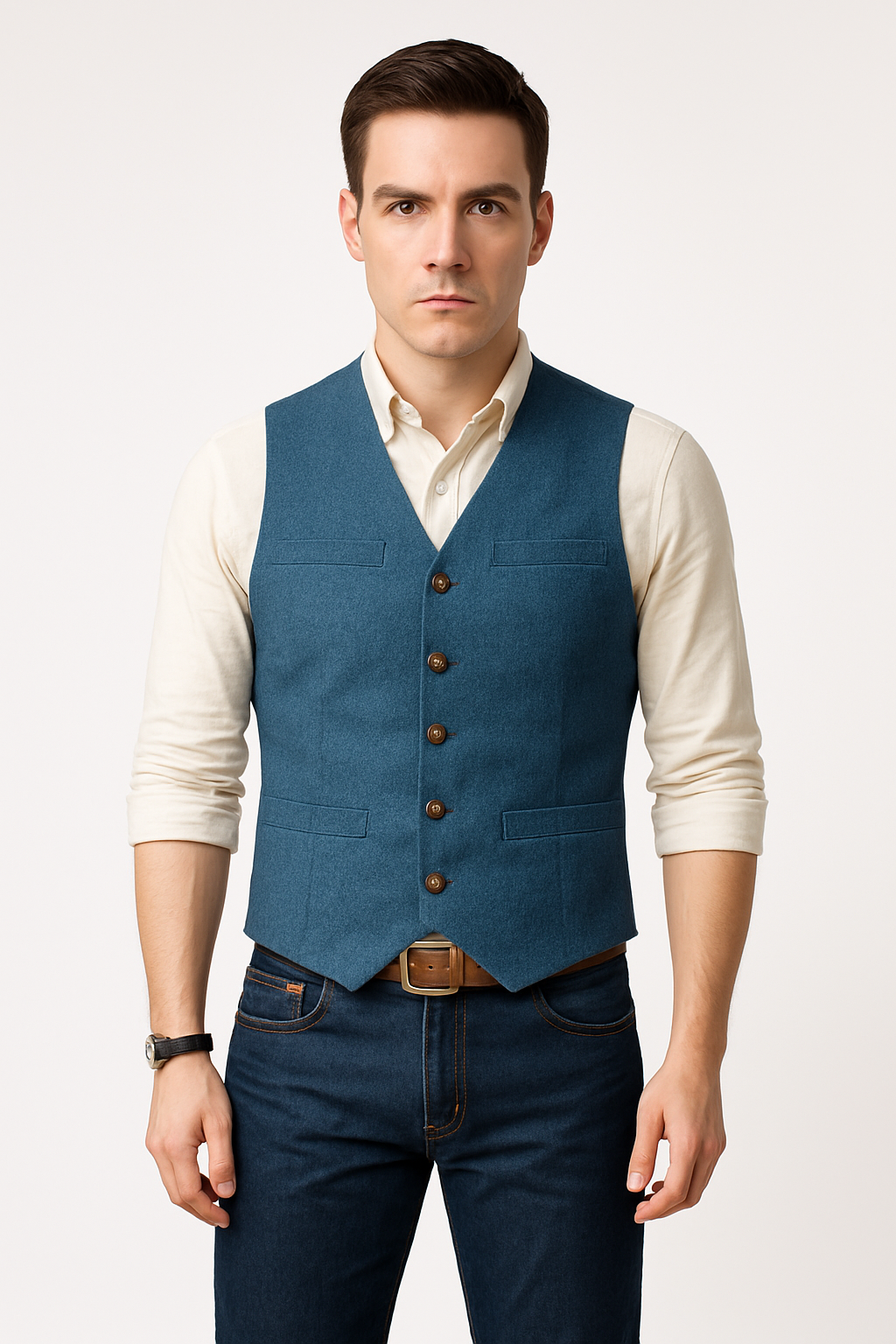 Gilet de blazer élégant sans manches pour homme