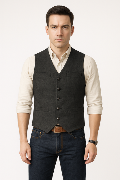 Gilet de blazer élégant sans manches pour homme