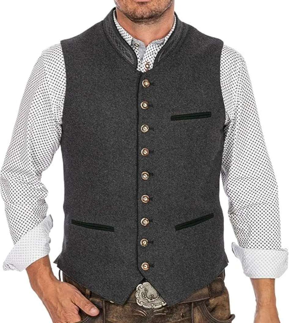 Herrenweste Elegante Mode Baumwolle - IdealeKleiden