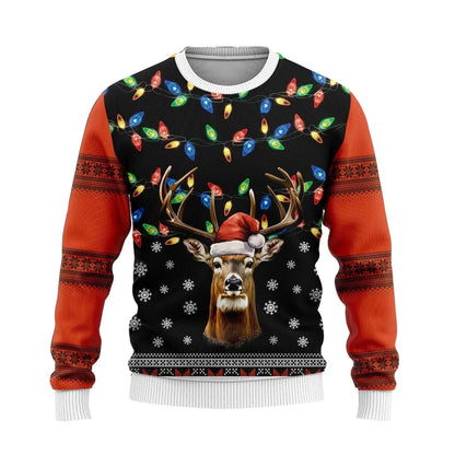 Weihnachtspullover Reh-Design Warm & Gemütlich - IdealeKleiden