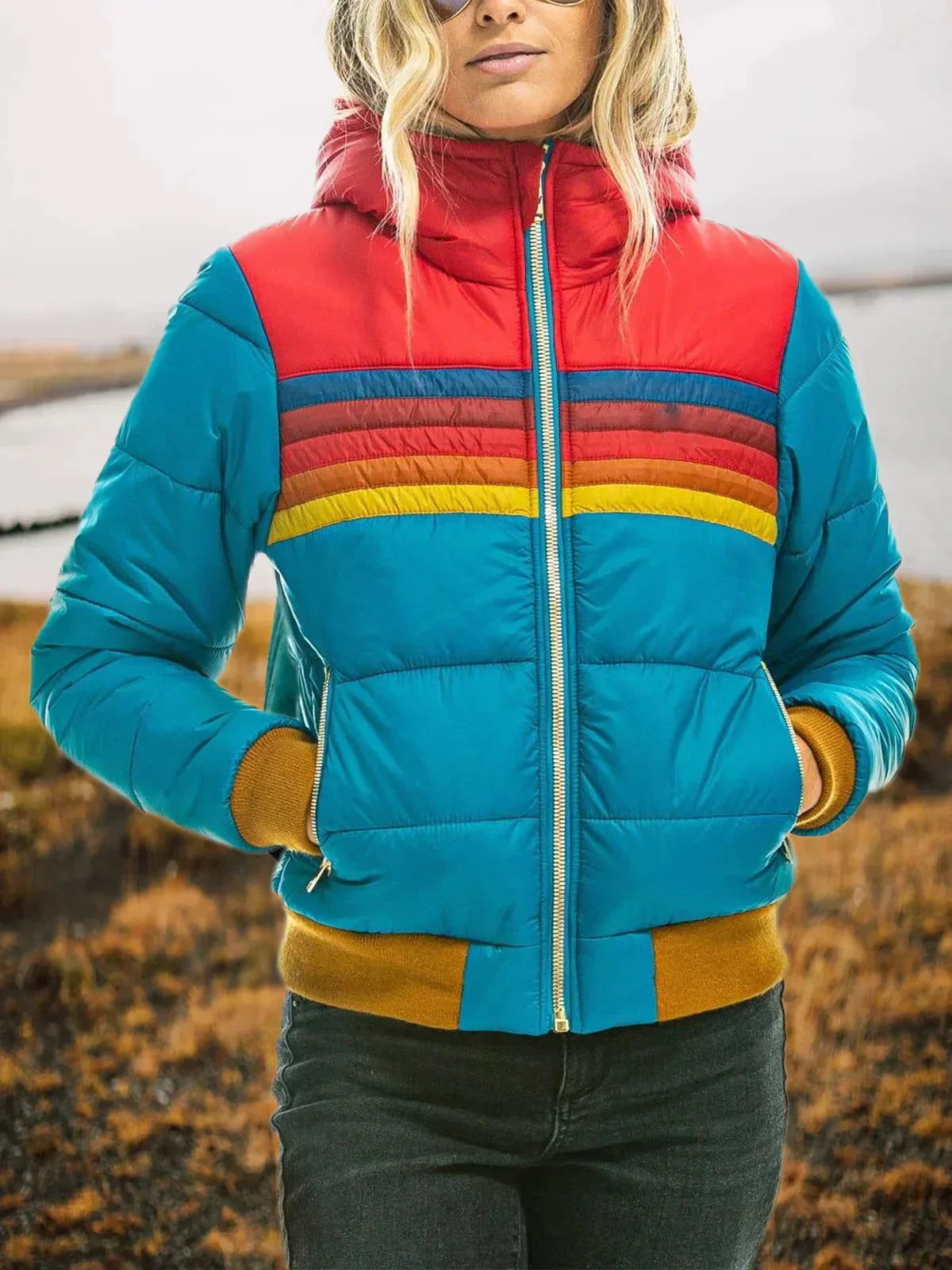 Manteau d'hiver en peluche chaud pour femme