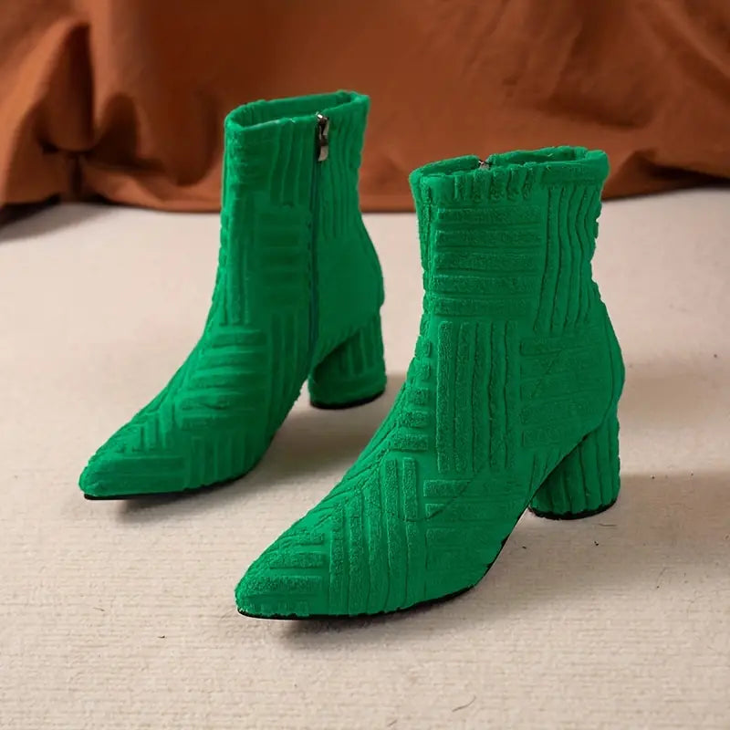 Bottes élégantes pour femme avec talon bloc