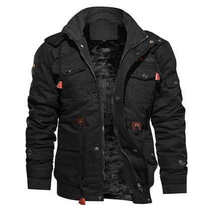 Veste militaire en cuir vintage