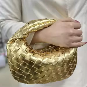 Sac à main de luxe Tressé Métallisé Élégance