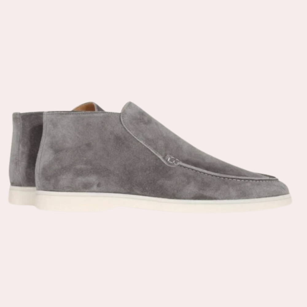 Mocassins confortables pour hommes, aspect daim