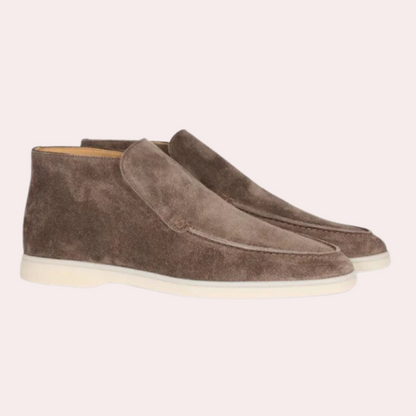 Mocassins confortables pour hommes, aspect daim