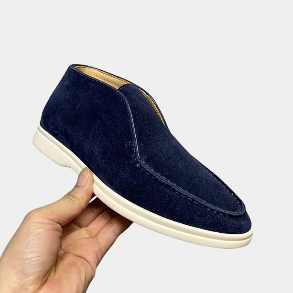 Mocassins confortables pour hommes, aspect daim