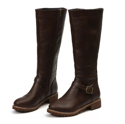 Bottes motardes femme tendance - Design élégant avec gros talon