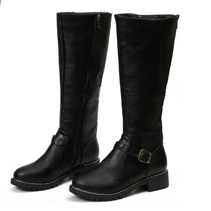 Bottes motardes femme tendance - Design élégant avec gros talon