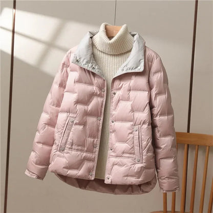 Doudoune matelassée femme chic Col