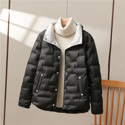Doudoune matelassée femme chic Col
