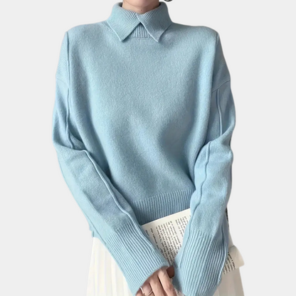 Damen Strickpullover Zeitlos – Elegante Farben - IdealeKleiden