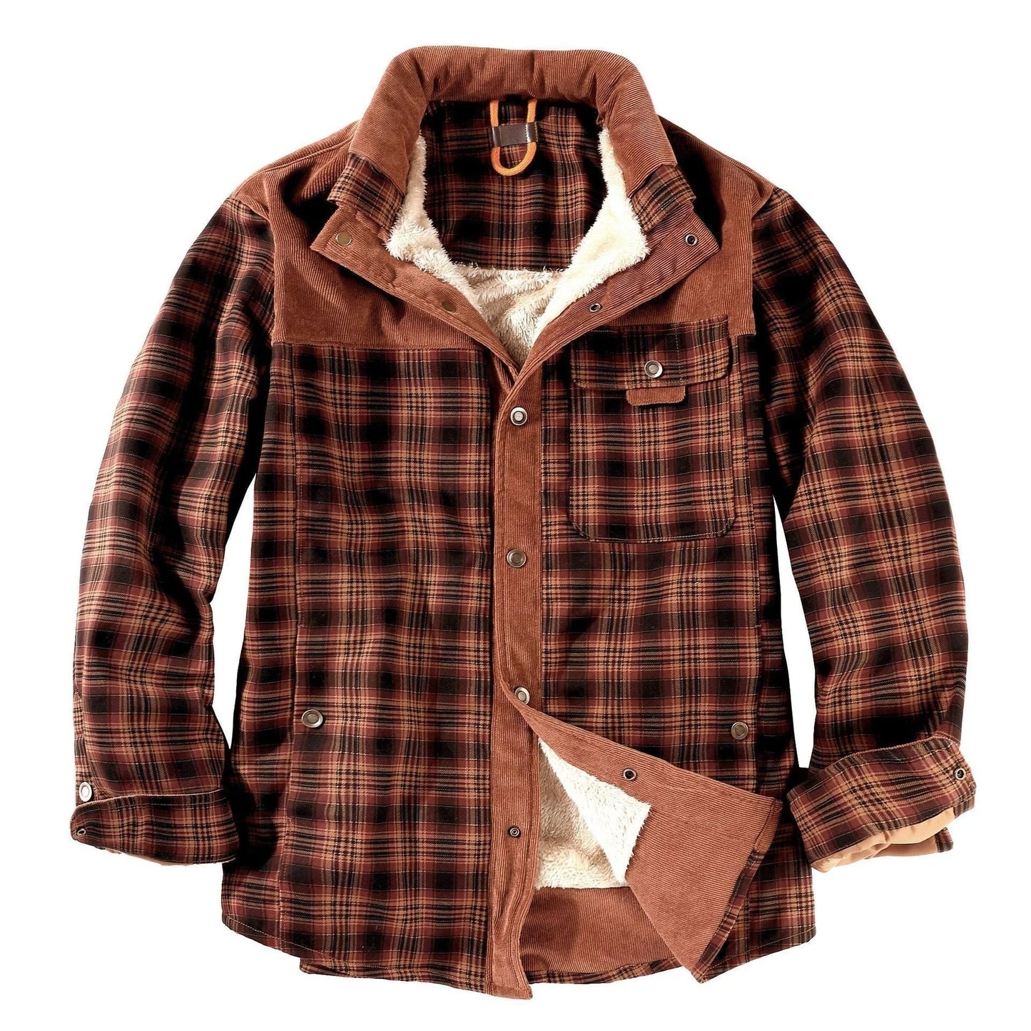 Chemise à carreaux en flanelle de bûcheron pour hommes