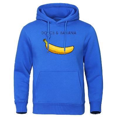 Sweat à capuche pour homme avec poche kangourou et motif bananes