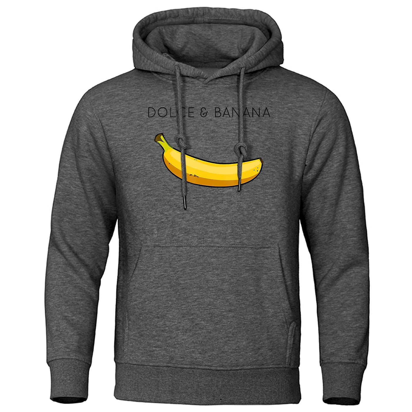 Sweat à capuche pour homme avec poche kangourou et motif bananes