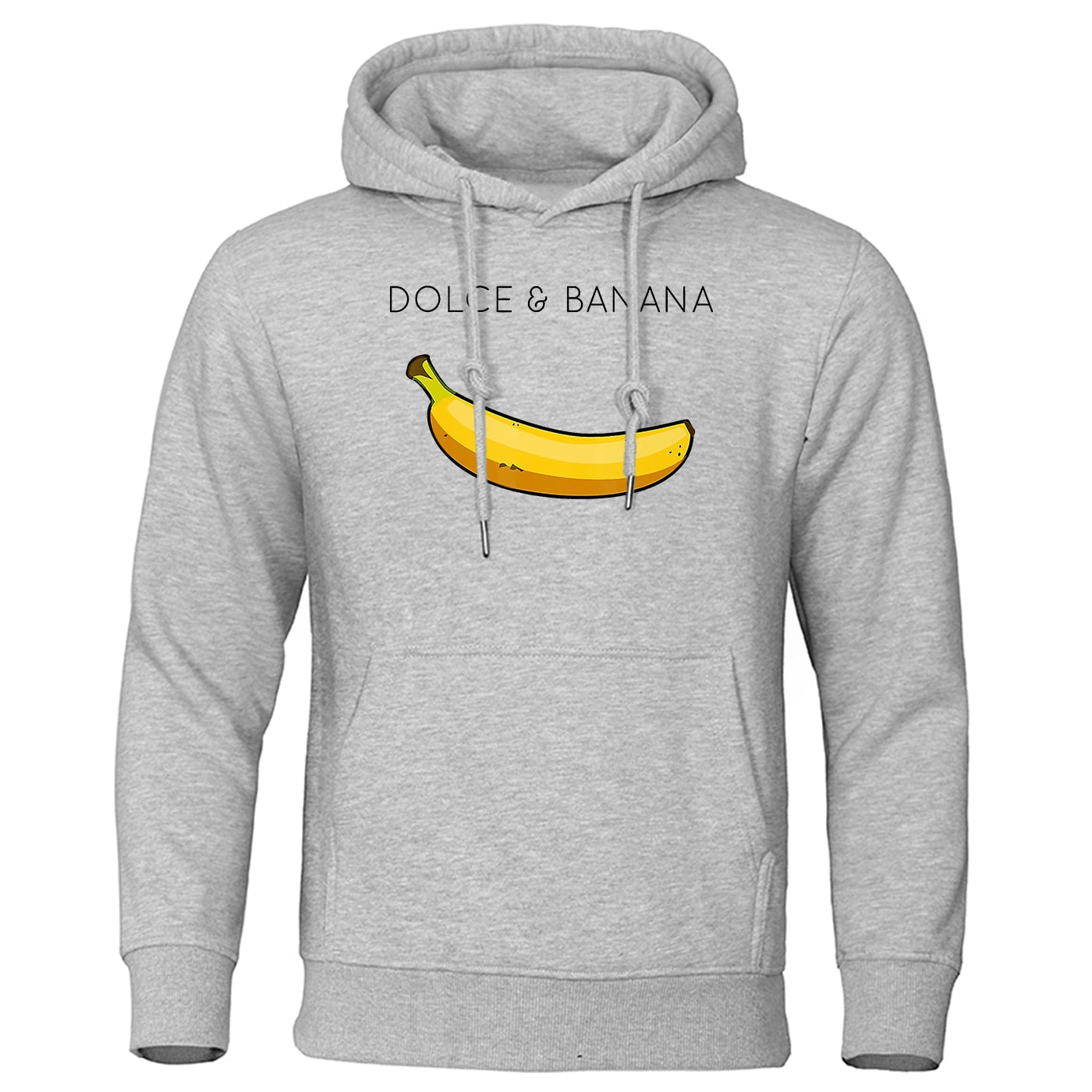 Sweat à capuche pour homme avec poche kangourou et motif bananes