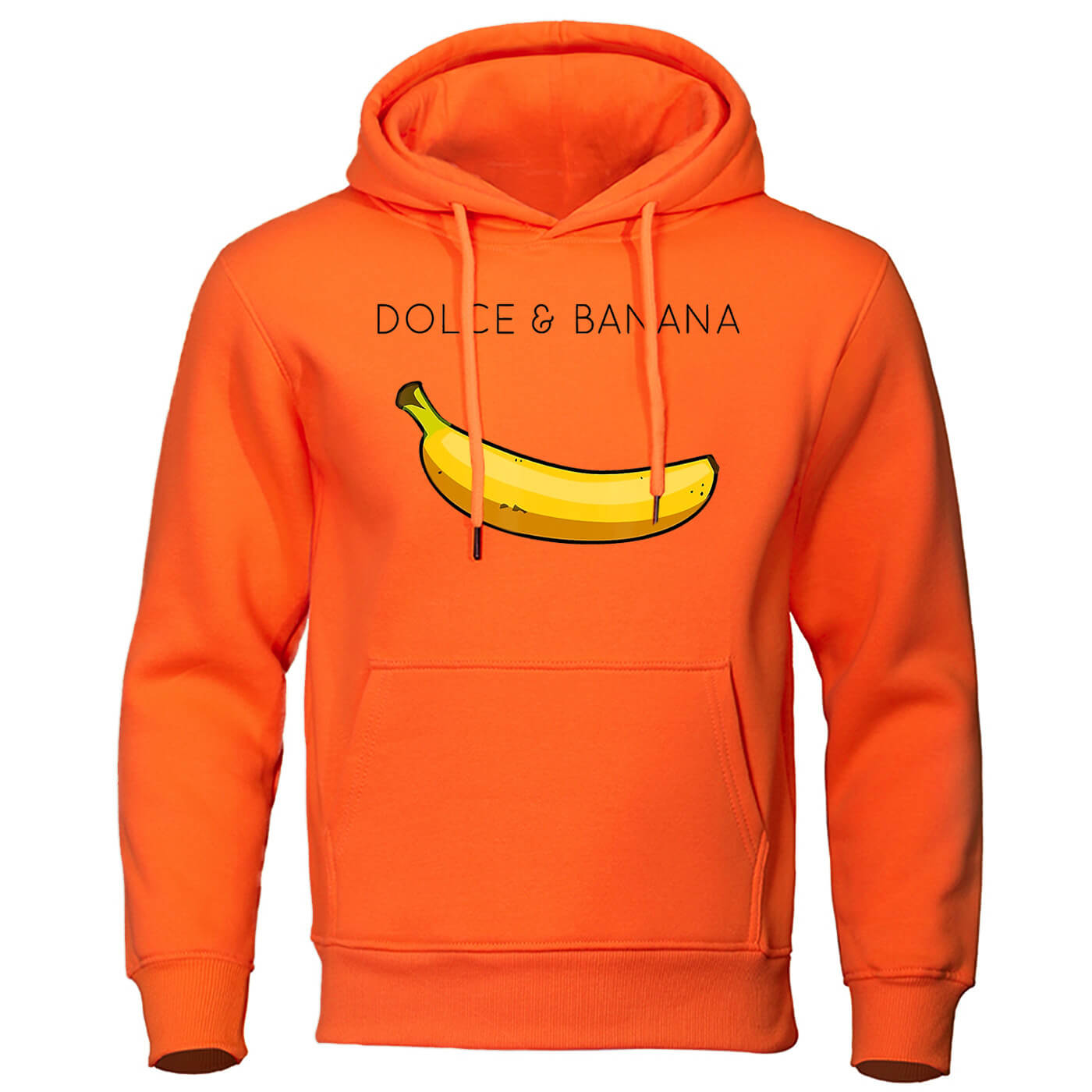 Sweat à capuche pour homme avec poche kangourou et motif bananes