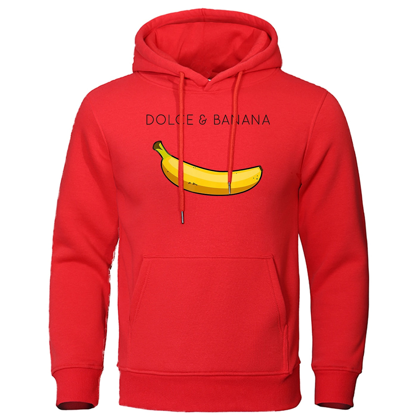 Sweat à capuche pour homme avec poche kangourou et motif bananes