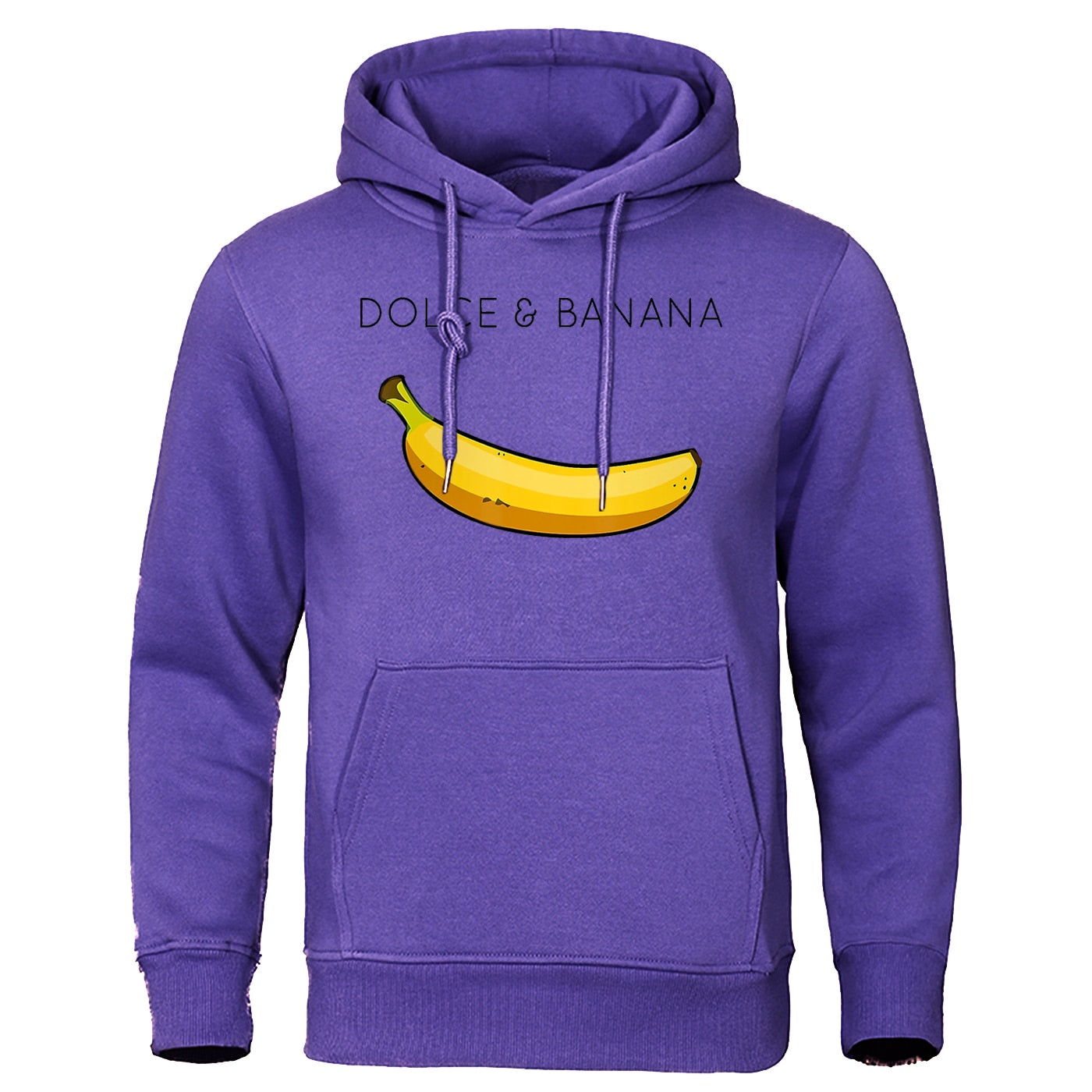 Sweat à capuche pour homme avec poche kangourou et motif bananes