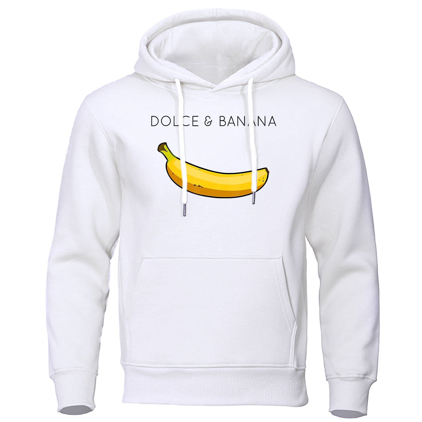 Sweat à capuche pour homme avec poche kangourou et motif bananes