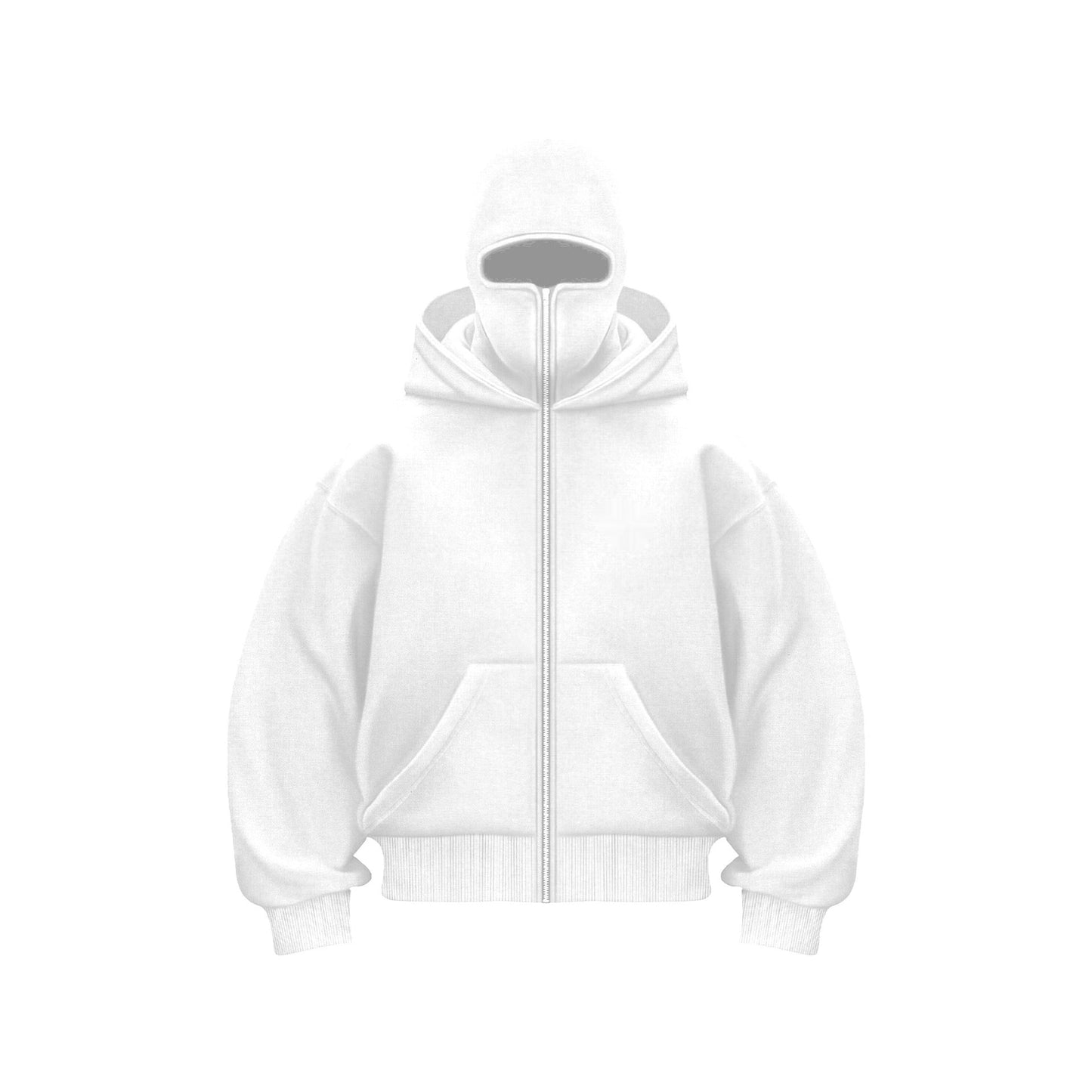 Sweat à capuche homme chaud avec masque et fermeture éclair