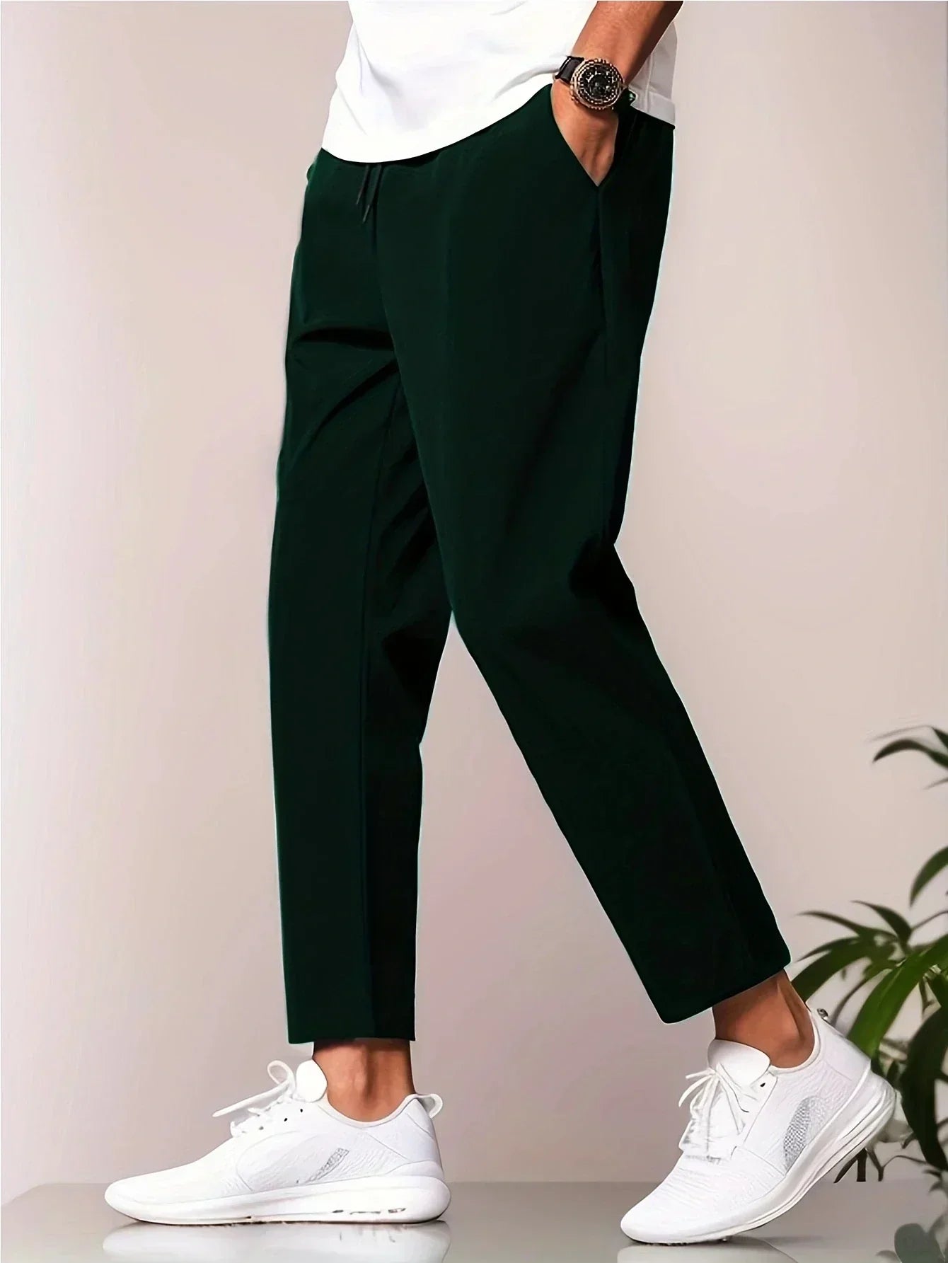Pantalon de loisirs pour homme à séchage rapide avec cordon de serrage