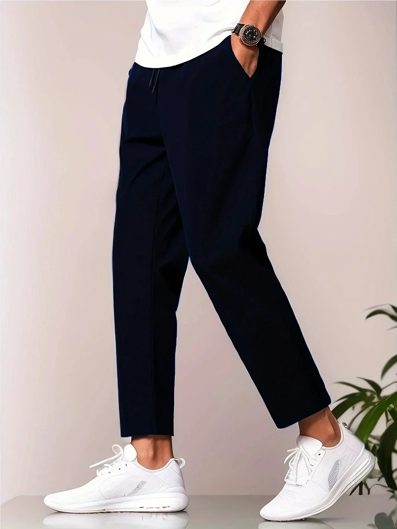 Pantalon de loisirs pour homme à séchage rapide avec cordon de serrage