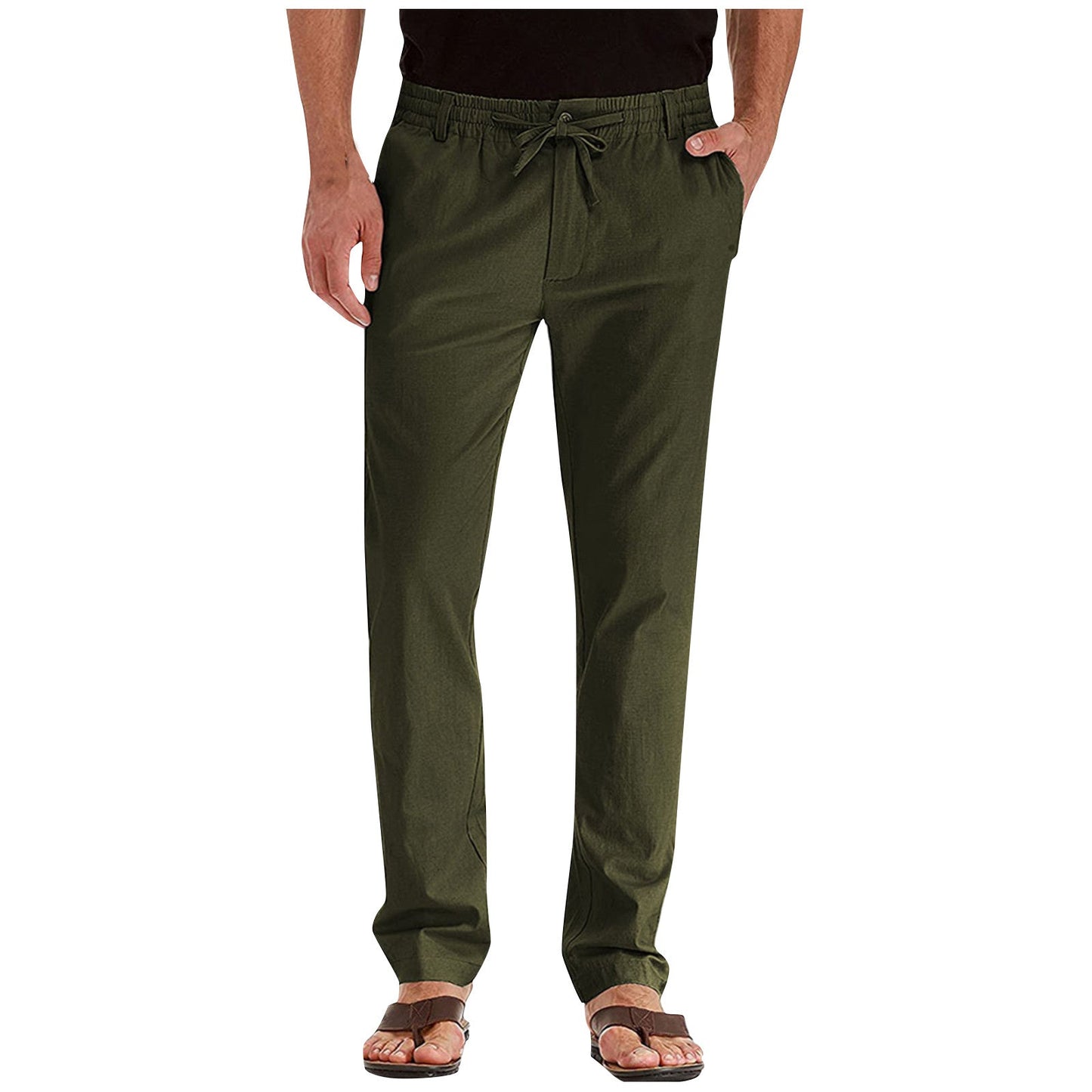 Pantalon Homme Jambe Droite Élastique