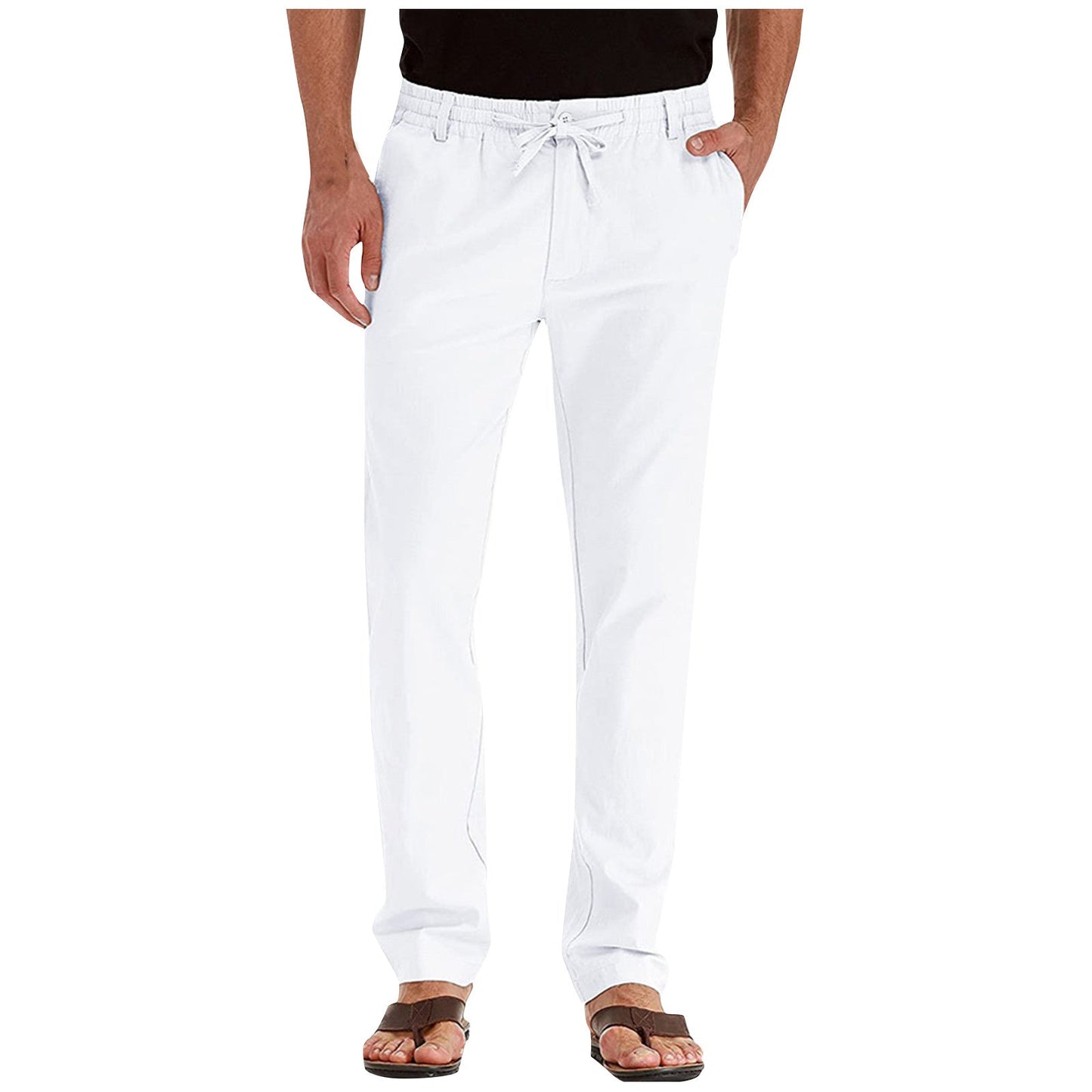 Pantalon Homme Jambe Droite Élastique