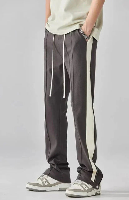 Pantalon de survêtement rétro homme Jambe droite Coton