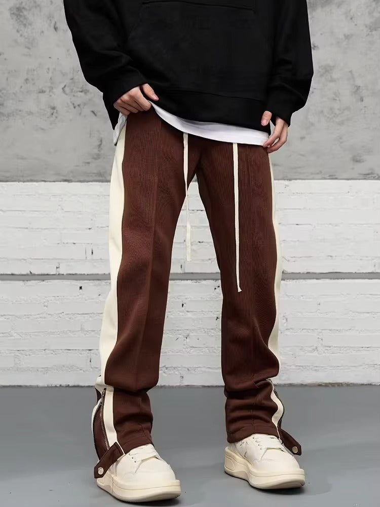 Pantalon de survêtement rétro homme Jambe droite Coton