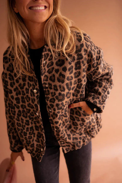 Veste Femme Imprimé Léopard Tendance