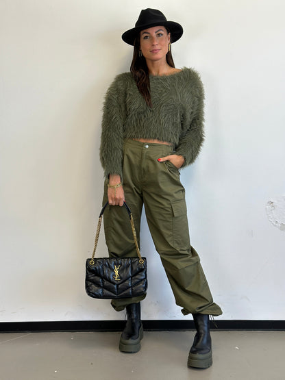 Robe en maille douce Pull à poils longs