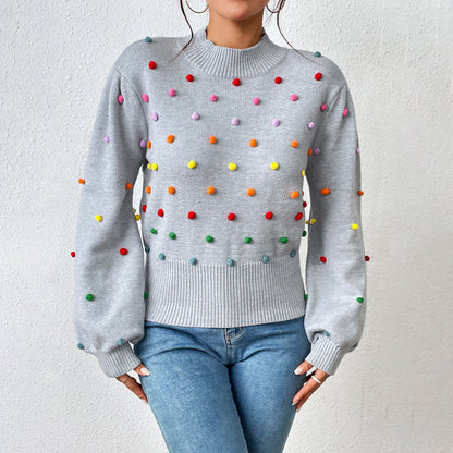 Pull en tricot confortable femme oversize