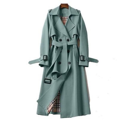 Trench-coat élégant pour femme avec ceinture hiver