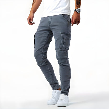 Herren Cargohose Slim Fit Vieltaschen - IdealeKleiden