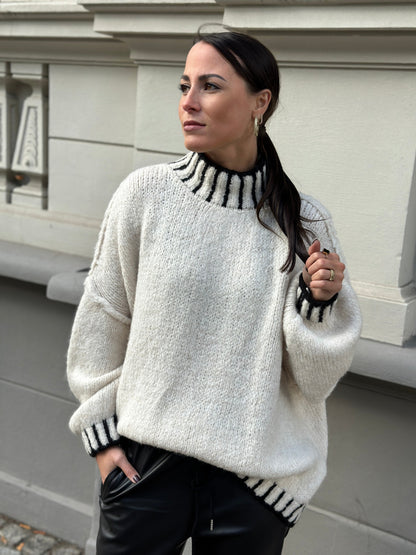 Robe élégante | Pull en maille à col montant
