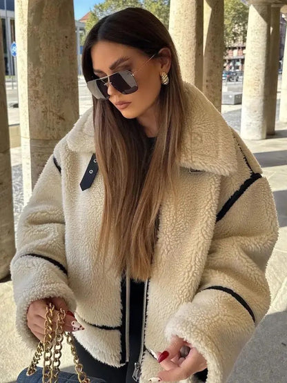 Modische Teddyjacke Damen Vielseitig - IdealeKleiden
