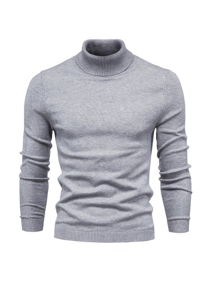 Pull col roulé homme en laine mérinos moderne et chaud