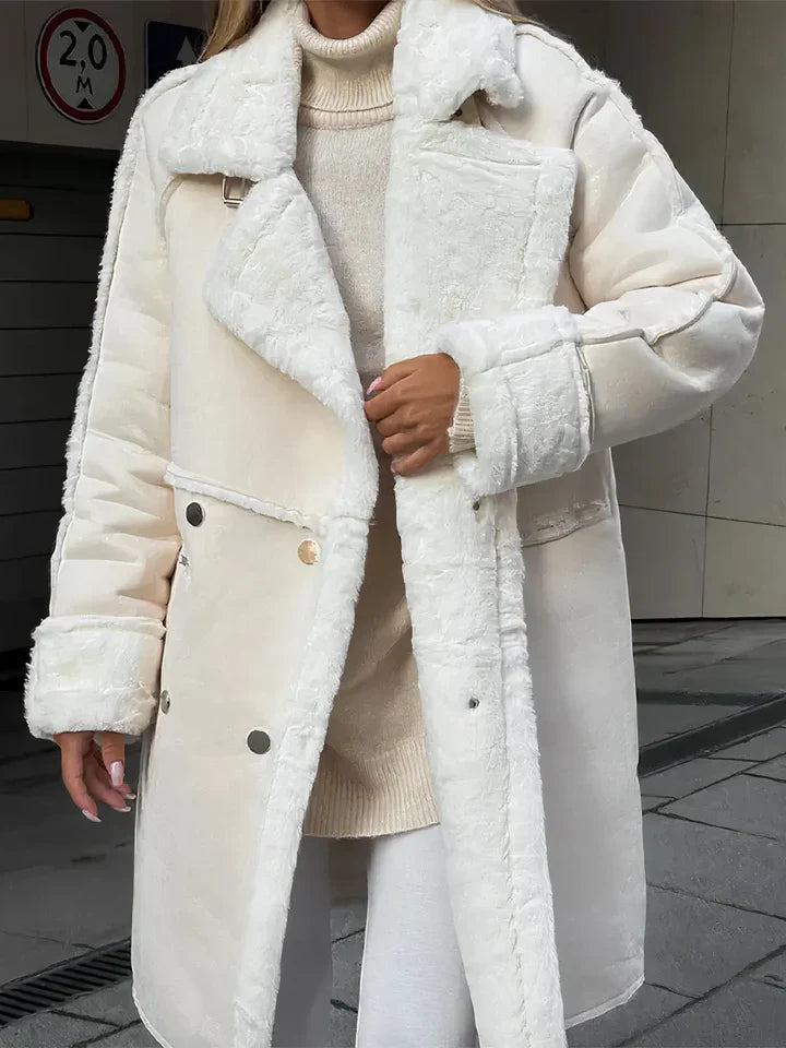 Veste coupe-vent pour femme Manteau Teddy chaud
