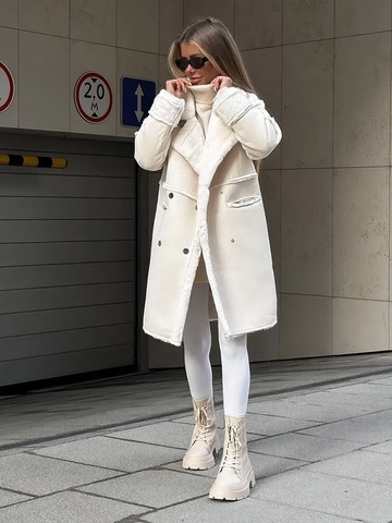 Lange Teddyjacke Weich & Warm - IdealeKleiden