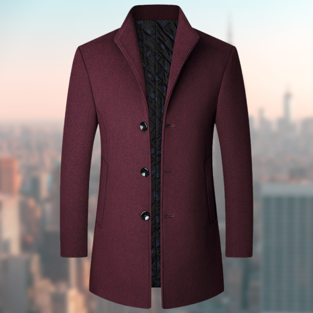 Manteau d'hiver élégant noir pour homme