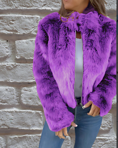 Veste en velours douce et moelleuse pour femme