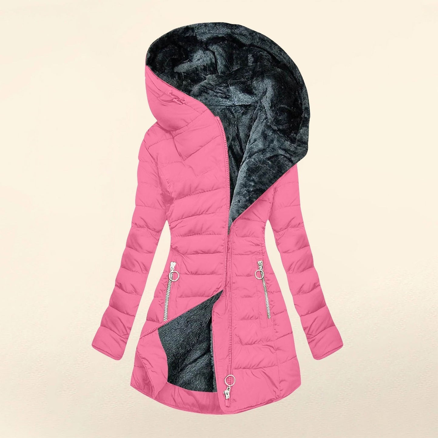 Veste polaire chaude matelassée pour femme