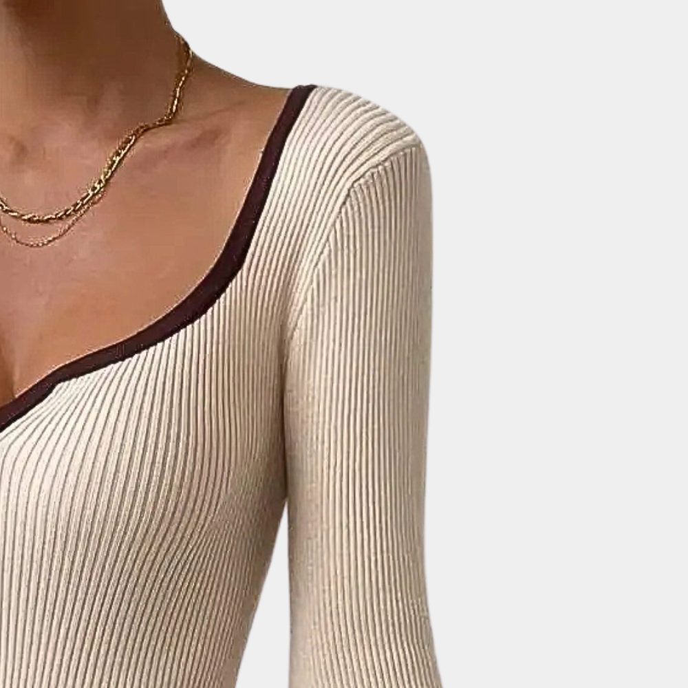 Elegantes Oberteil V-Ausschnitt Damen - IdealeKleiden