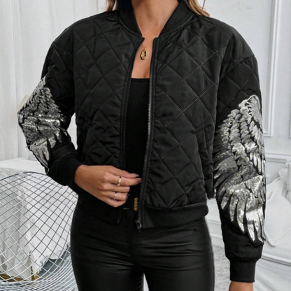 Veste d'automne femme moderne fermeture éclair