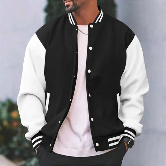 Herren Bomberjacke Modern Klassisch Druckknöpfe - IdealeKleiden