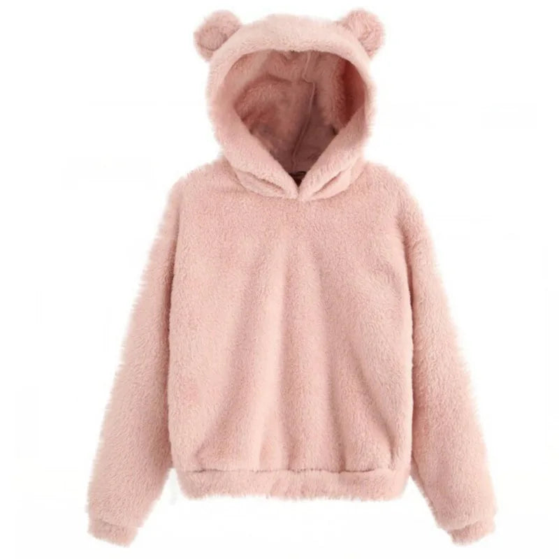 Pull à capuche ours élégant pour femme