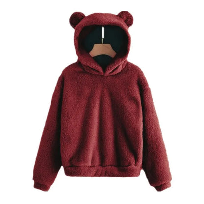 Pull à capuche ours élégant pour femme